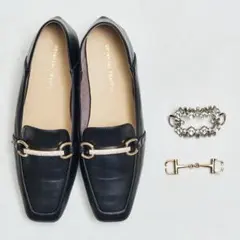 オリエンタルトラフィック 3wayモチーフバブーシュローファー 黒 23cm