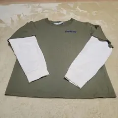 H&M Curious 長袖カットソー オリーブグリーン