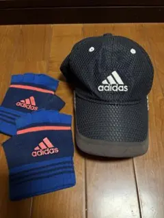 adidas キャップ 54〜57cm 手袋おまけ　サッカーのサムネイル