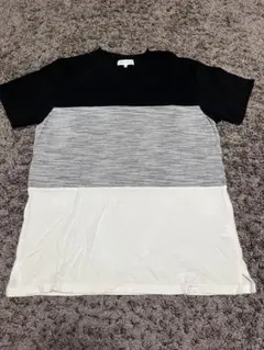 THE SHOP TK メンズ 3段切替Tシャツ ホワイト L 両サイドスリットのサムネイル