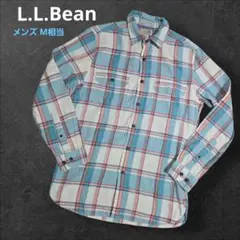 【良配色】L.L.Bean ライトネルシャツ S（M相当）チェック柄 美品