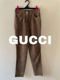 GUCCI ✨希少ヴィンテージ✨ カラーパンツ 緑 インターロッキング GG 