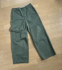 UNIQLO カーキ ワイドパンツ ワークパンツ