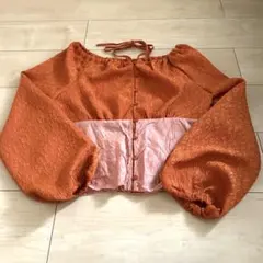 ミスティック　ブラウス　オレンジ　シアーコルセットブラウスのサムネイル