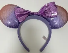 スパンコール紫カチューシャ
