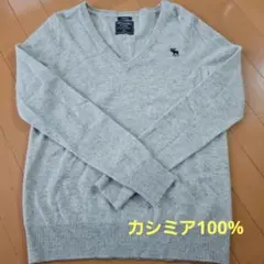 Abercrombie & Fitch カシミヤ Vネックセーター XSサイズ