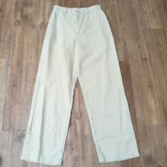 【美品】ユニクロ　リネンブレンドワイドパンツ　Mサイズ