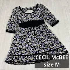セシルマクビー　花柄ミニワンピース　コーデュロイ　フェアリーグランジ　y2k