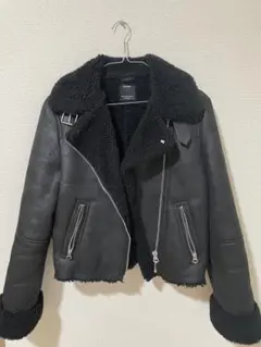 【美品】Bershka レザー ボア ライダースジャケット Sサイズ