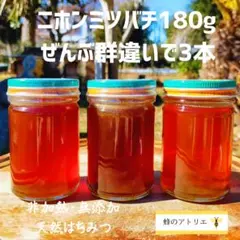 群違い】ニホンミツバチの国産百花蜜400g×2本 非加熱無添加天然