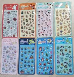 Disney ディズニー PUKUPUKU SEAL② ぷくぷくシール 全8種
