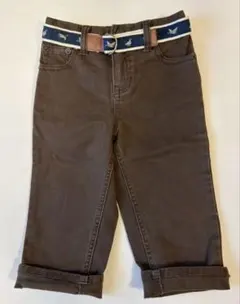 ラルフローレン　パンツ ベルト付 き刺繍 チノパン　90cm ダークブラウン
