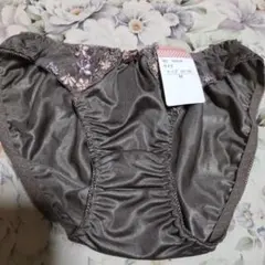 ダークブラック Mサイズ花柄刺繍ショーツ新品