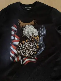 【美品】Harley-Davidson イーグル Tシャツ ブラック