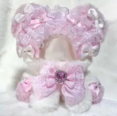 ぬい服 着ぐるみ にじぱぺっと 10cm 11cm おすわり くま ピンク