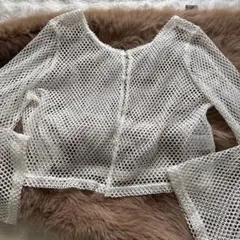 ホワイトメッシュカーディガン