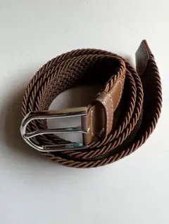 編み込みゴムベルトⓂ️サイズ茶色男女兼用