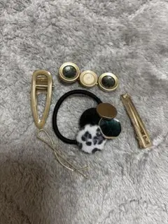 ヘアアクセサリーセット ゴールド ブラック