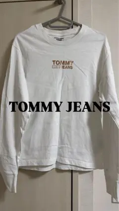 【美品】TOMMY JEANS 長袖レディースTシャツ ホワイト