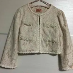 SALE‼️お買得‼️フォーマル♡パール付レースジャケット【韓国子供服】110