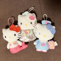 ハローキティ ぬいぐるみキーホルダー　3個セット