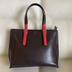 未使用‼️美品❣️Paul Smith ダークブラウン レザー ハンドバッグ