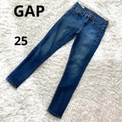 【GAP】ギャップ　トゥルースキニーミッドライズスキニーデニムパンツ　ブルー25のサムネイル