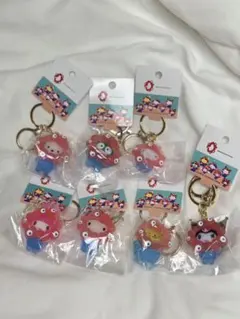 EXPO2025サンリオ ミャクミャク クリアキーホルダー 全７種　コンプリート