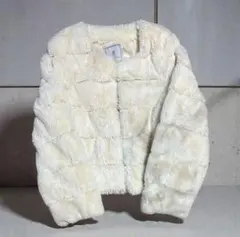 【送料無料】ホワイトファーショートコート