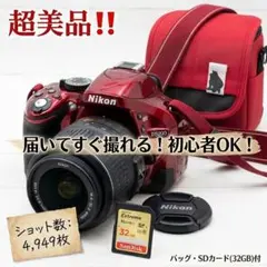 初心者おすすめ】Nikon一眼レフカメラD5200 レッド ダブルズームキット