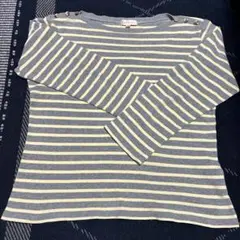 une moire ストライプ 長袖 Tシャツ L