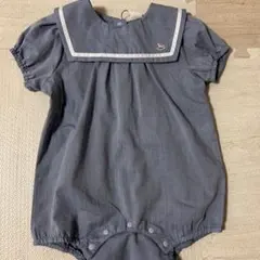 【新品】cottoli セーラー襟ロンパース 80cm