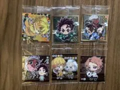 鬼滅の刃  ディフォルメシール　ウエハース  6枚セット　ギザ無し