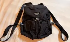 Prada ブラック ナイロンバックパック　白タグ有
