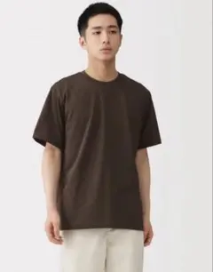 無印良品 天竺編みクルーネック半袖Tシャツ XXLサイズ　スモーキーブラウンのサムネイル