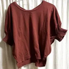 【匿名配送】セポクラフト　Tシャツ　半袖　トップス　夏服　ボルドー　cepo　Mのサムネイル
