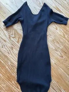 ブラックリブロングワンピース