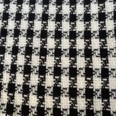 3点のみ❣️生地　はぎれ　チェック　格子　黒白　厚地　伸縮性ほんの少し