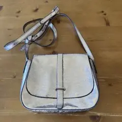 メタリックシルバー ミニショルダーバッグ