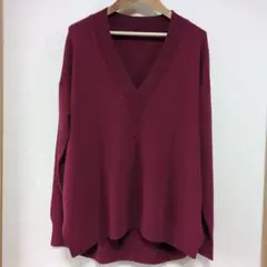 アーバンリサーチ ロッソ　Ｖネックニット　ボルドー　フリーサイズ