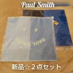 Paul Smith "HAPPY"ロゴ ガーゼハンカチ☆２点セット☆新品のサムネイル