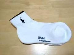 【ラルフローレン】19-21cm 　ソックス　白　肉厚パイル素材