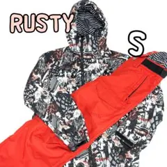 美品 RUSTY スノーボードウェア 上下セット S ラスティ スキーウェア