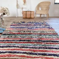 ボシャルウィット　Boucherouite モロッコラグ　手織　ラグ　カーペット モロッコ ボシャルウィット Boucherouite ラグ カーペット① ボ