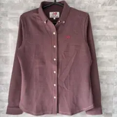 マスターバニーエディション ウール混 長袖シャツ 総柄 刺繍ロゴ ゴルフウェア