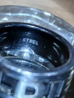 (本物)DIESEL ディーゼル ロゴリング ユニセックス　シルバー10号