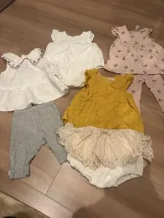 ベビー服セット 7着 （ホワイト・イエロー・ピンク・グレー）