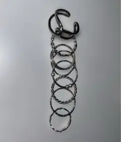 シルバー調リング8個セット