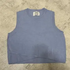 ZARA ニットタンクトップ ブルー 13-14 164cmのサムネイル