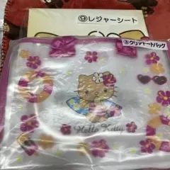 サンリオキャラクター当たりくじ 日焼けキティ クリアトートバッグ レジャーシート